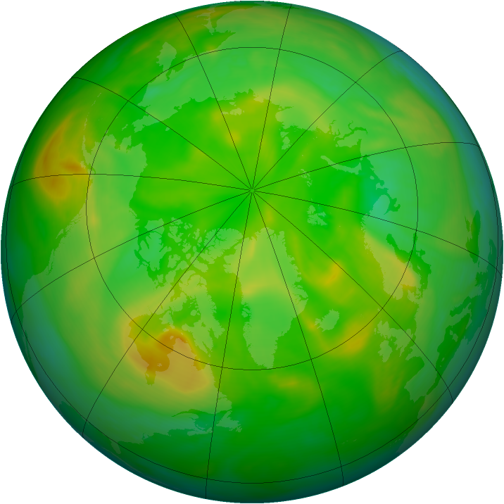 Arctic ozone map for 23 June 2006